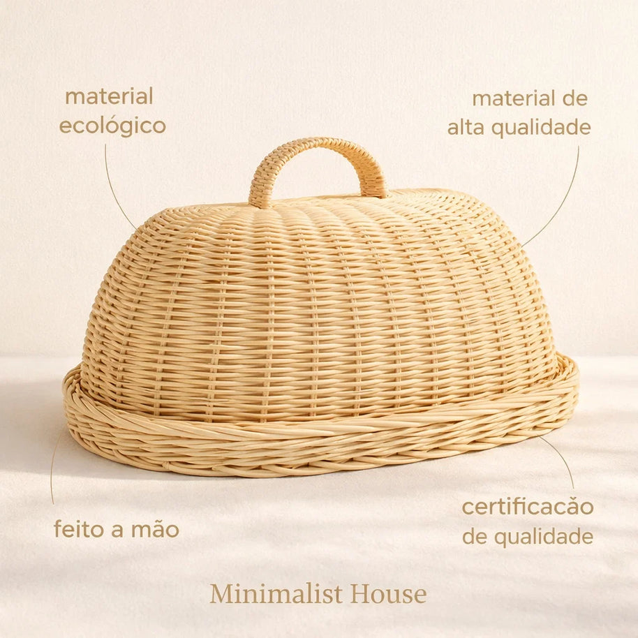 Cesto de Rattan para pães - ANNE