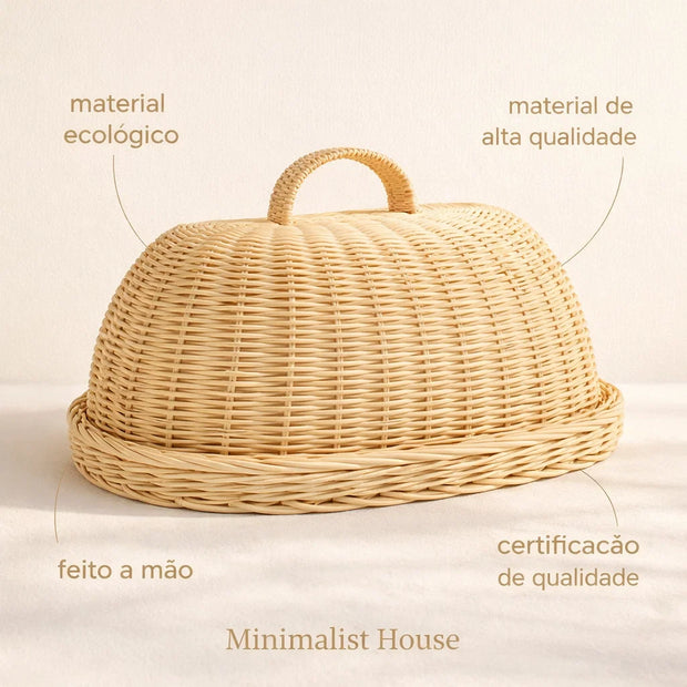 Cesto de Rattan para pães - ANNE