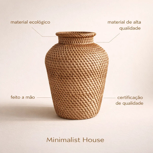 Vaso decorativo trançado -  Flower