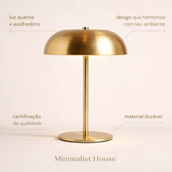 Luminária de Mesa LED Portátil Recarregável USB - Aurum