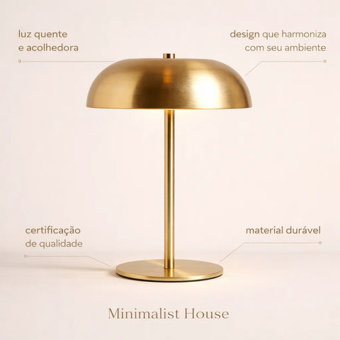 Luminária de Mesa LED Portátil Recarregável USB - Aurum