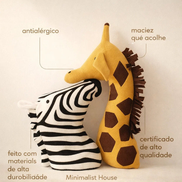 Zebra e Girafa de parede - CARTOON