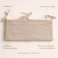 Organizador de berço - Algodão Cores Lisas