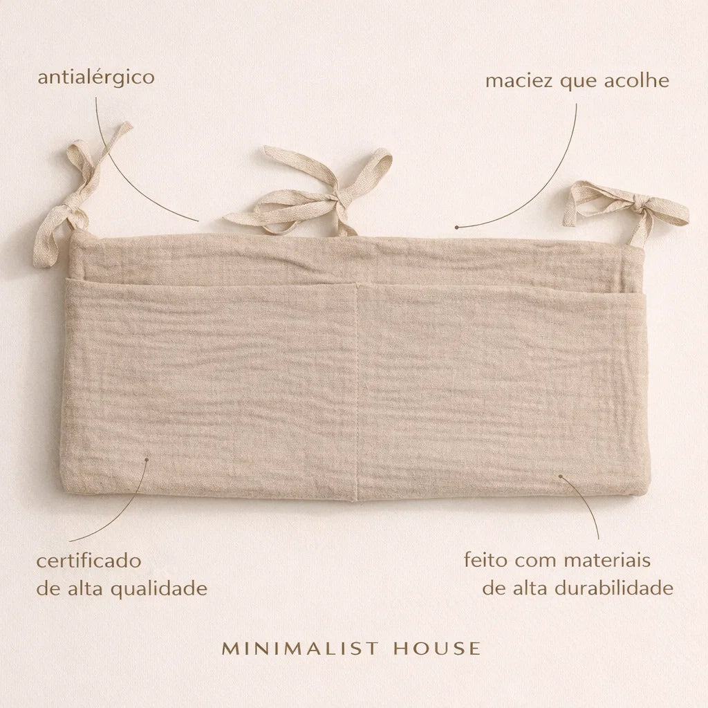 Organizador de berço - Algodão Cores Lisas