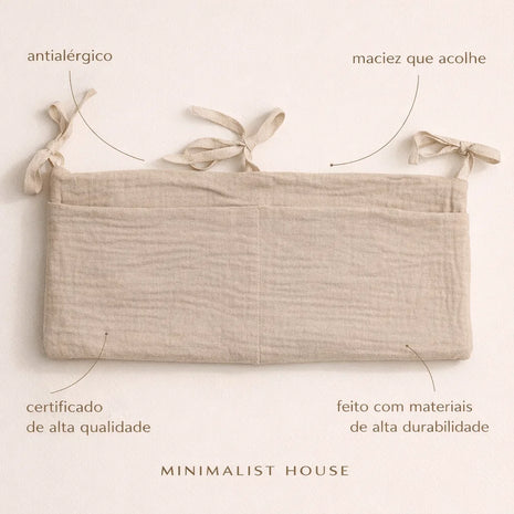 Organizador de berço - Algodão Cores Lisas