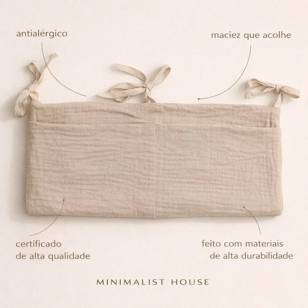 Organizador de berço - Algodão Cores Lisas