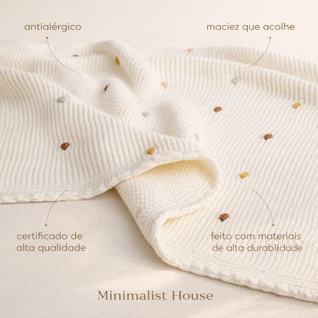 Manta infantil - Bolinhas