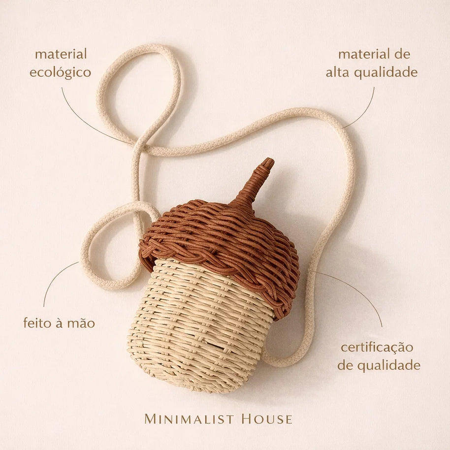 Bolsa wood infantil - Cesto Rattan