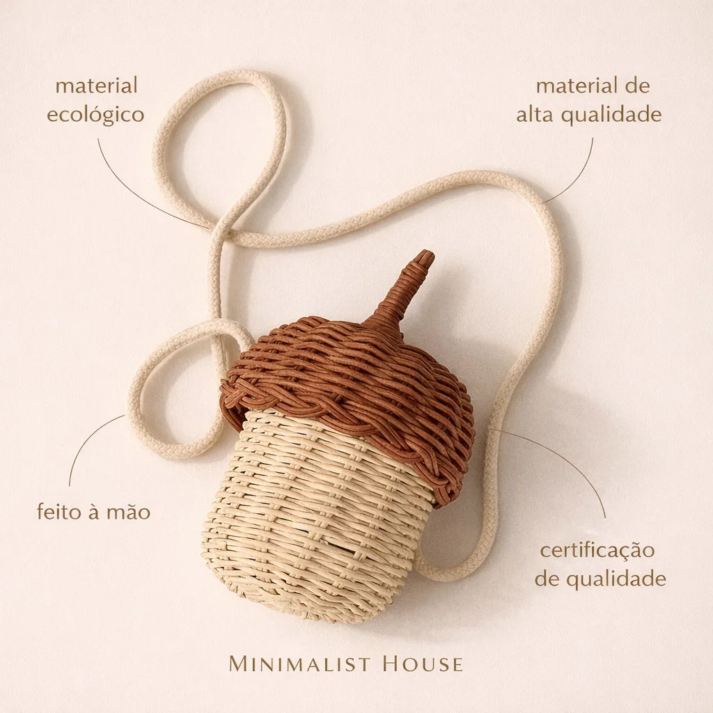 Bolsa wood infantil - Cesto Rattan