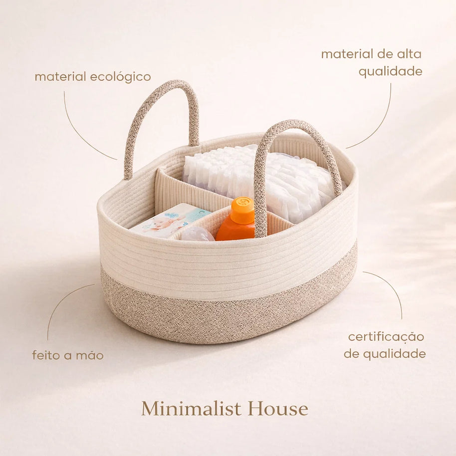 Cesto Organizador de quarto Mamae & Bebe