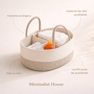 Cesto Organizador de quarto Mamae & Bebe