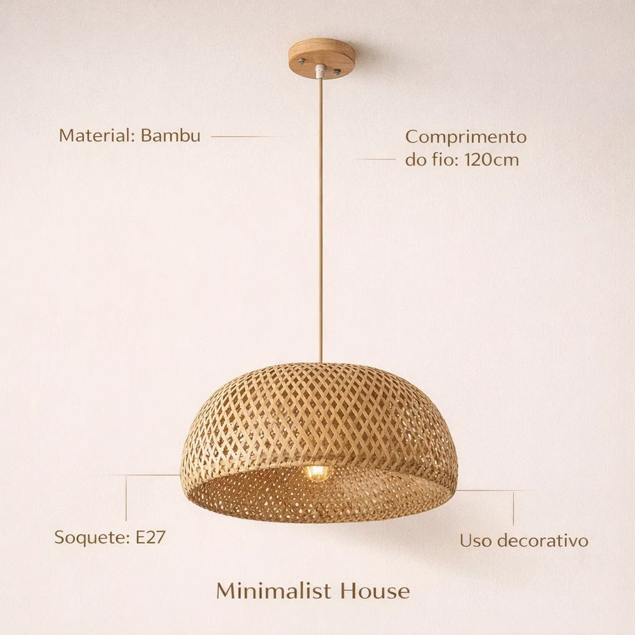 BALI - Pendente natural bambu (marrom)