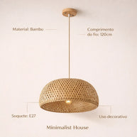 BALI - Pendente natural bambu (marrom)