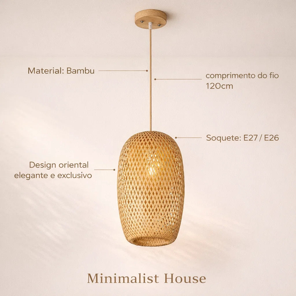 Indonésia - Pendente natural bambu