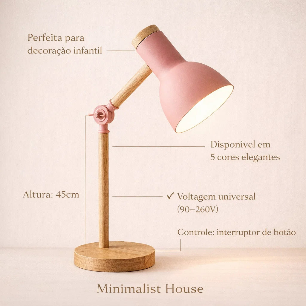 Abajur de Mesa Moderno - Mobly