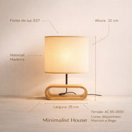 Abajur Wood Madeira