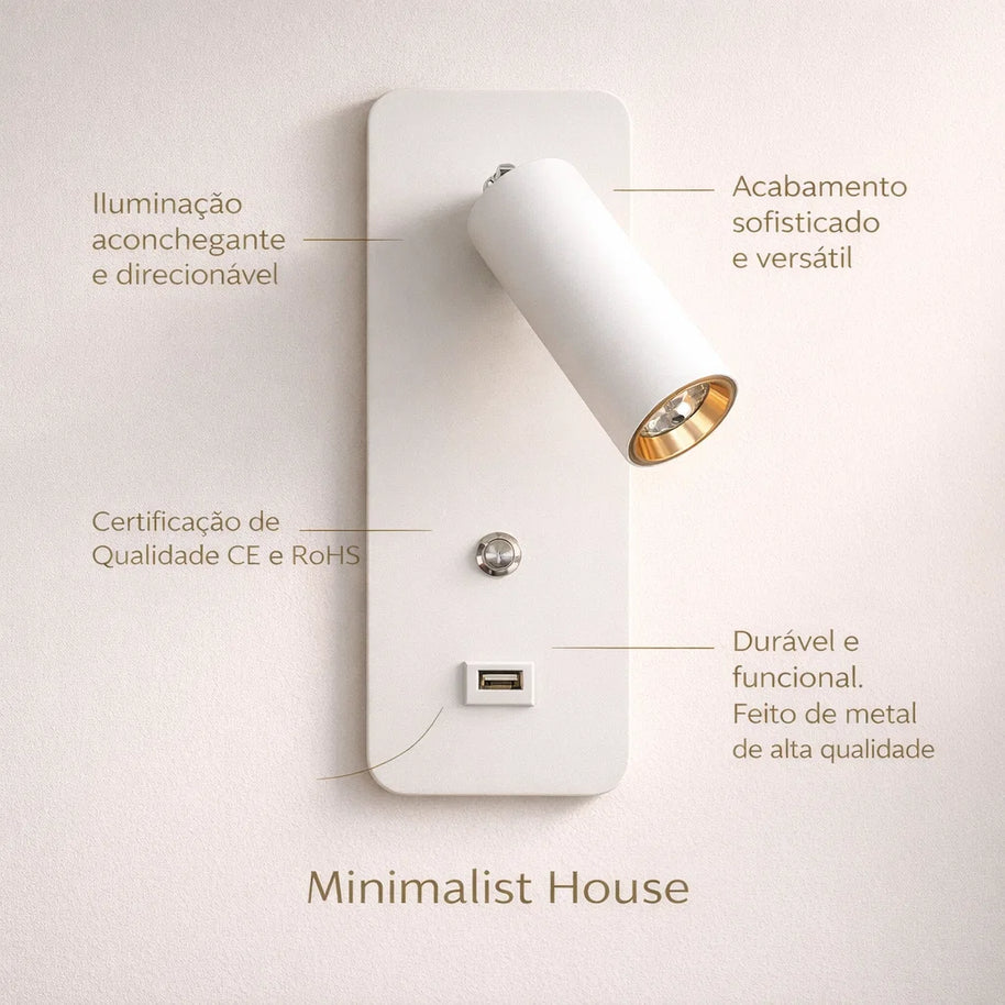 Arandela com USB - FUTURE