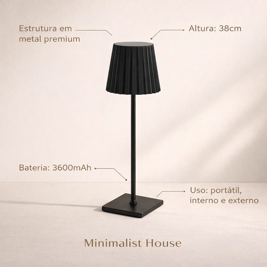 Abajur Venice Vintage - Recarregavel