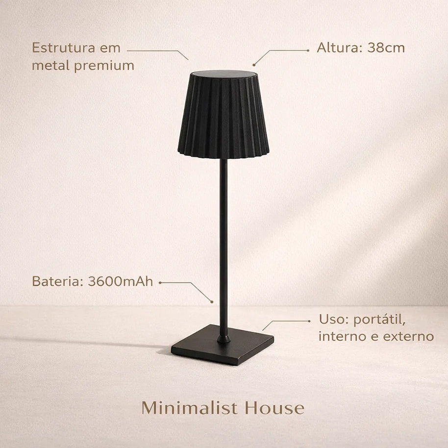 Abajur Venice Vintage - Recarregavel
