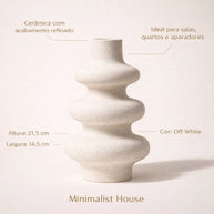 Vaso de cerâmica bege Nordic - Minimalista