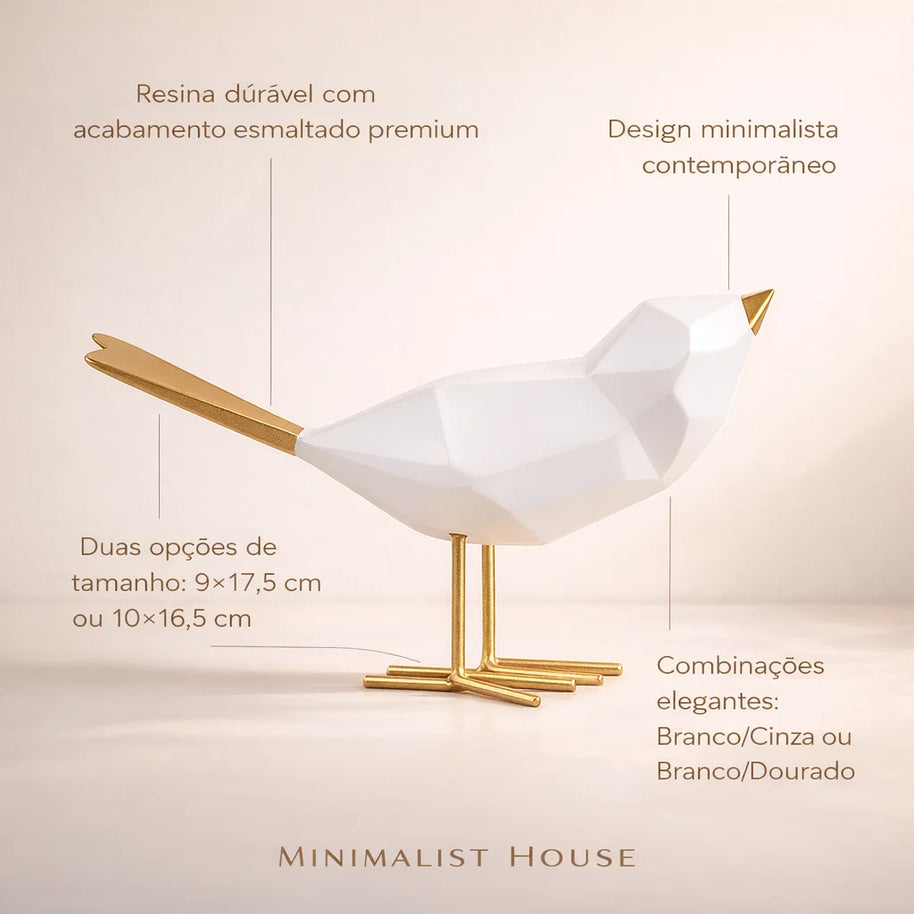 Estatueta decoração - Pássaro