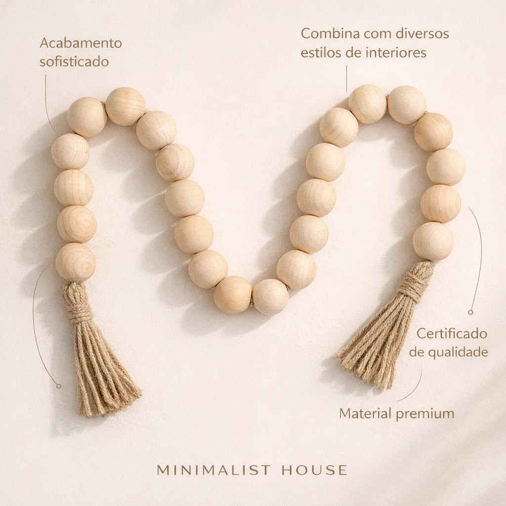 Corrente de madeira - BOHO