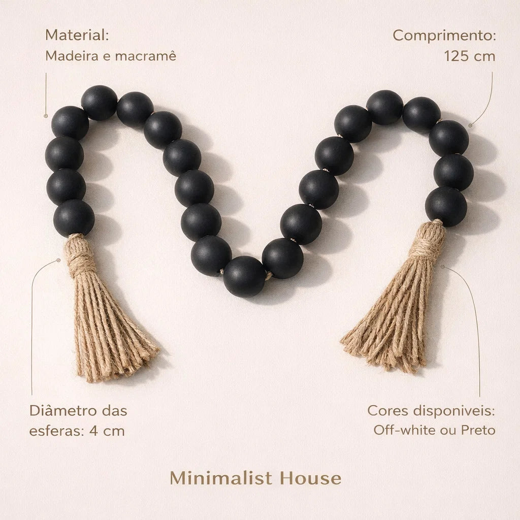 Corrente de madeira - BOHO