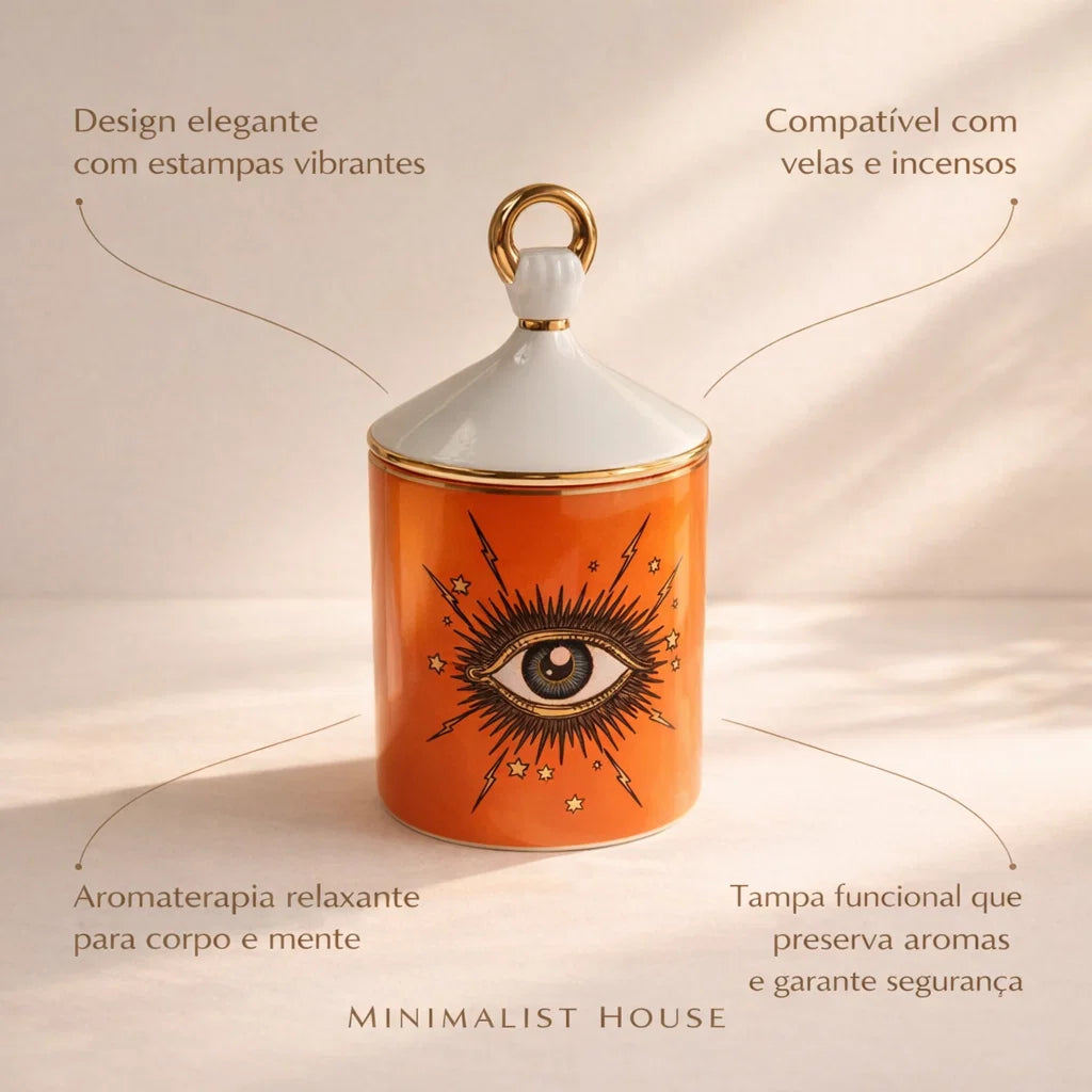 Castiçal de aromaterapia com tampa - Turquia