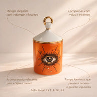 Castiçal de aromaterapia com tampa - Turquia