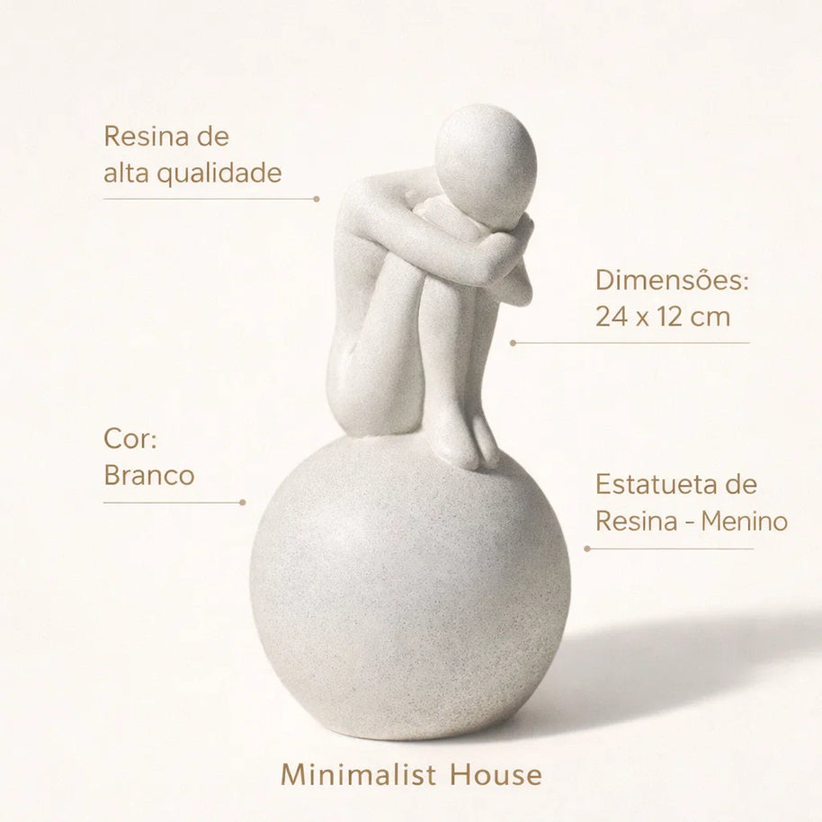 Estatueta de resina - Menino