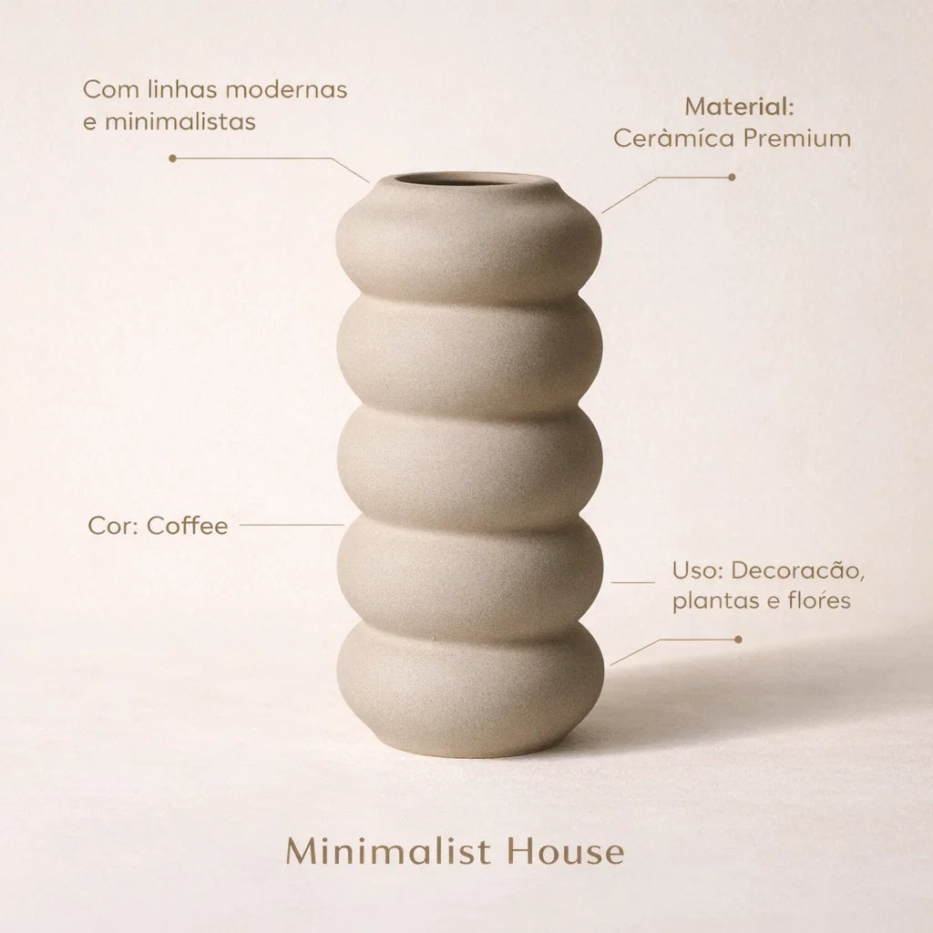 Vaso de cerâmica - Tube Nordic