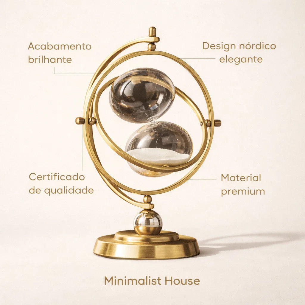 Ampulheta com temporizador - Decoração escritório