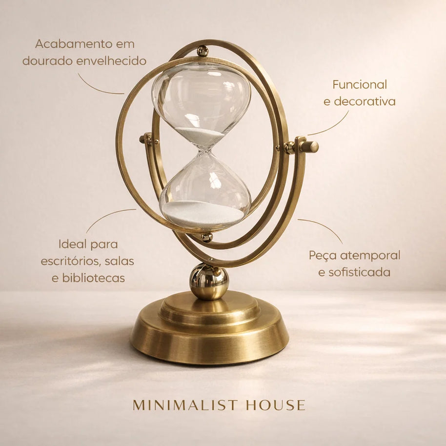 Ampulheta com temporizador - Decoração escritório