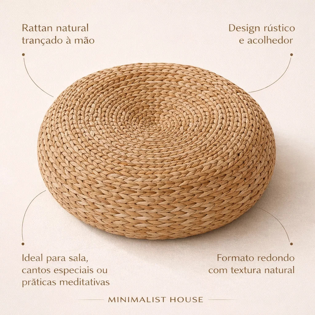Almofada Futon de rattan - Banana