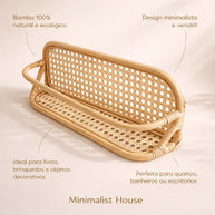 Mini Prateleira Decorativa Bambu