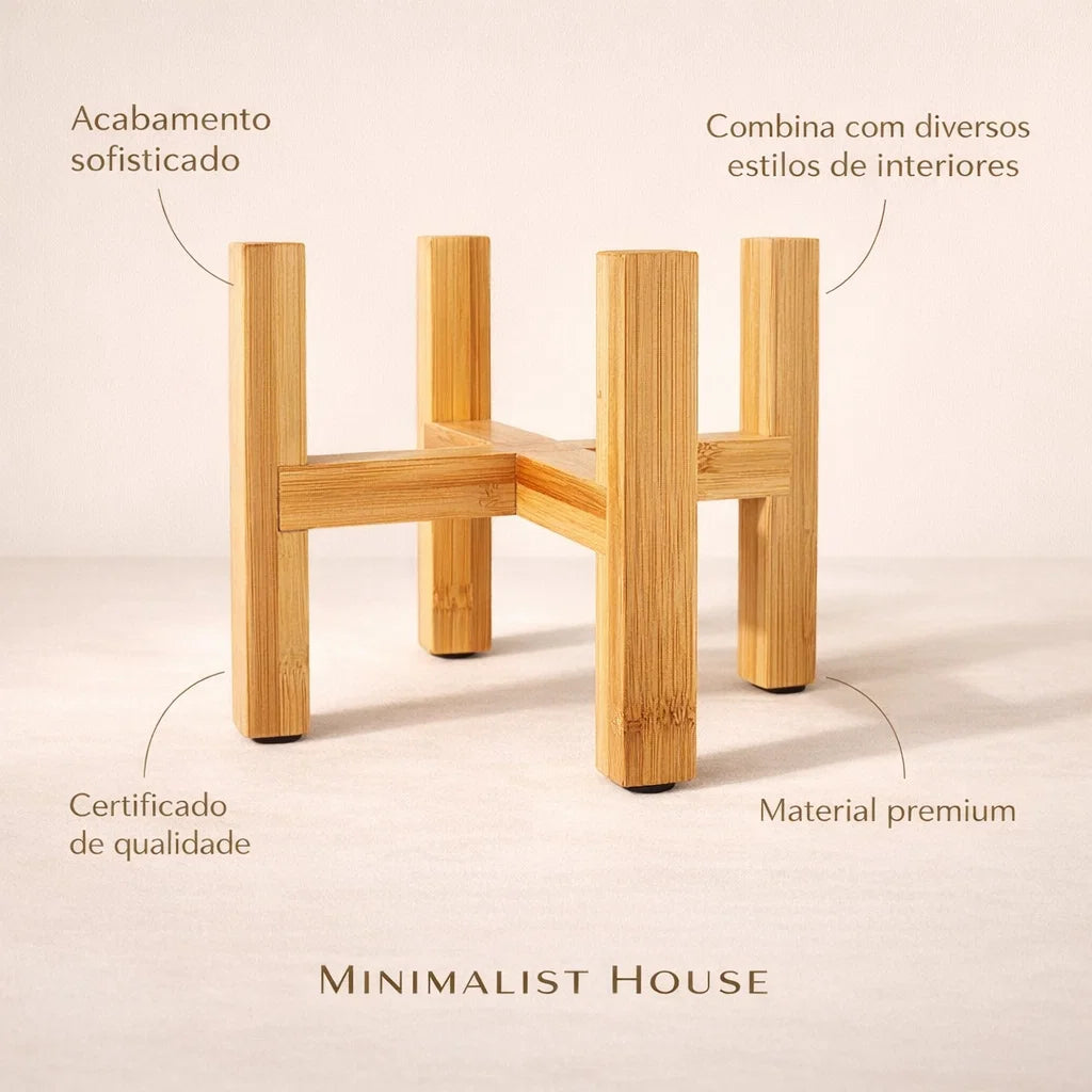 Suporte para planta - Bambu Madeira