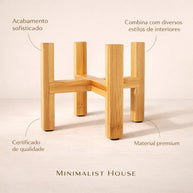 Suporte para planta - Bambu Madeira