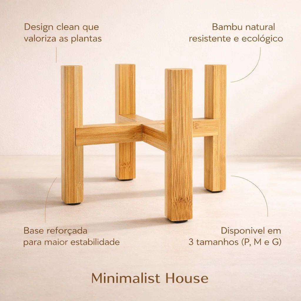 Suporte para planta - Bambu Madeira