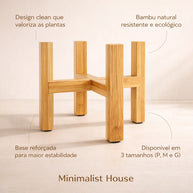 Suporte para planta - Bambu Madeira