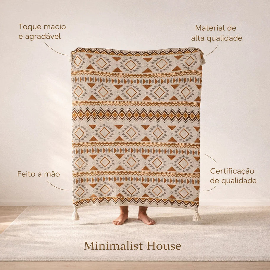 Manta Xadrez boêmio - Macio confy