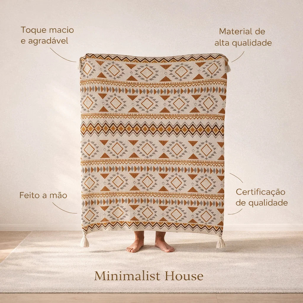 Manta Xadrez boêmio - Macio confy