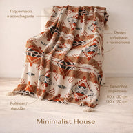 Manta Xadrez boêmio - Macio confy