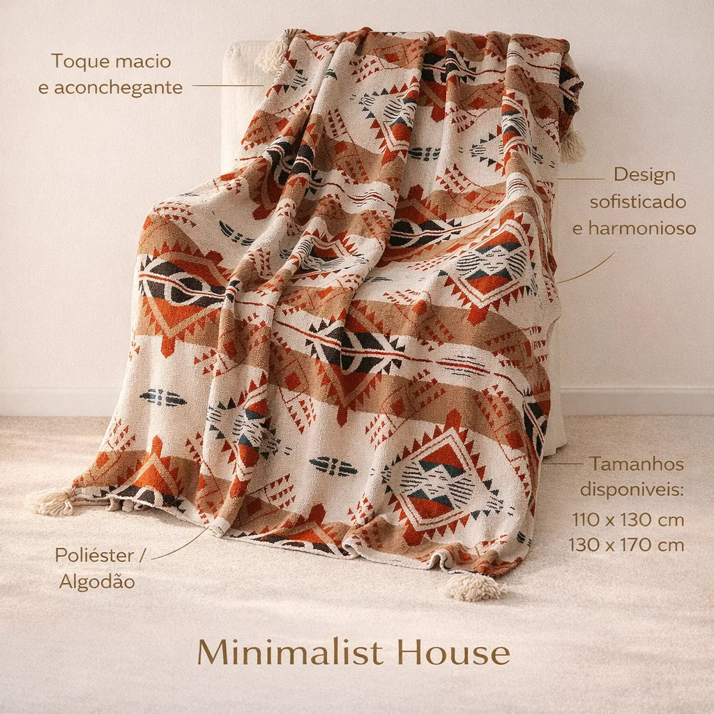 Manta Xadrez boêmio - Macio confy