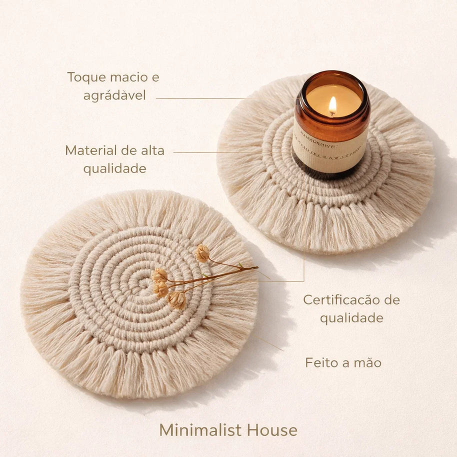 Coaster artesanal macramê - ROUND