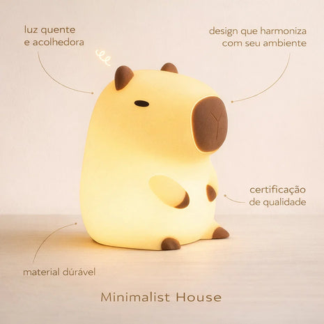 Luminária Noturna Infantil Capivara Dreams