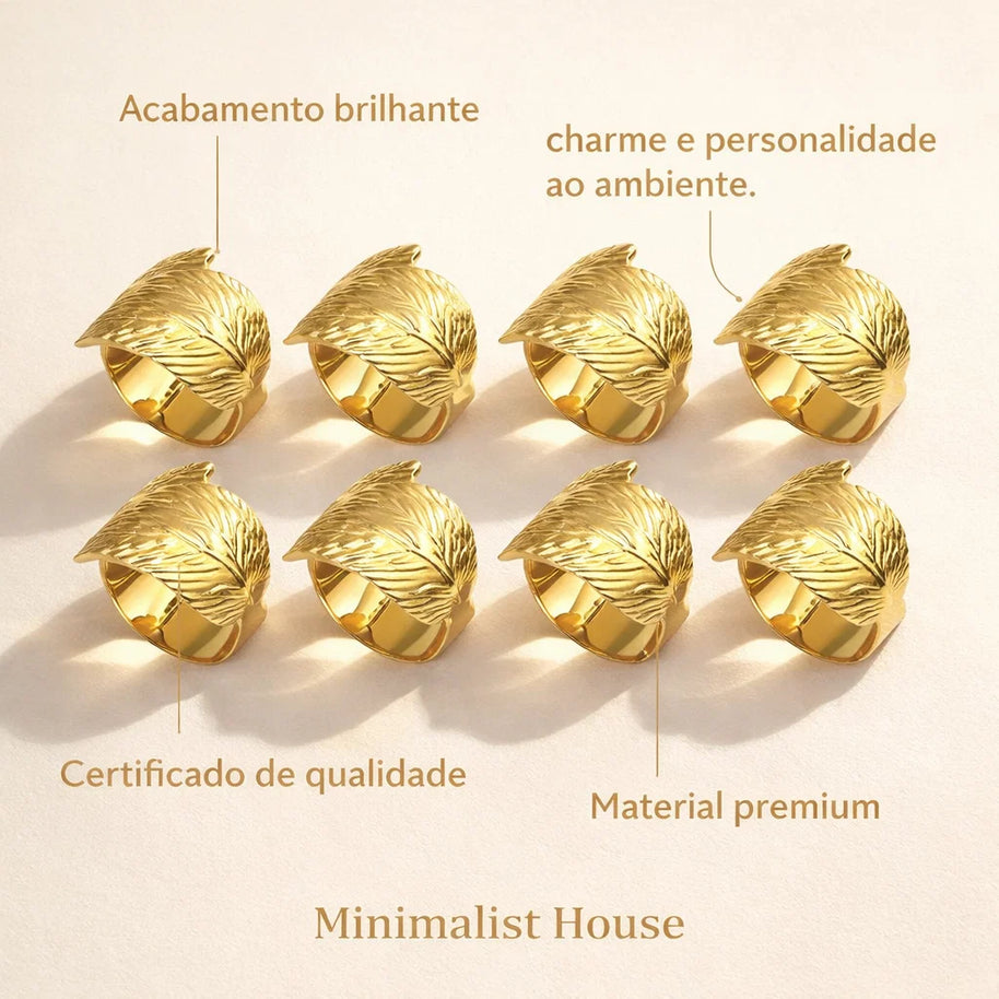 Anel de guardanapo - Folha 12Pcs
