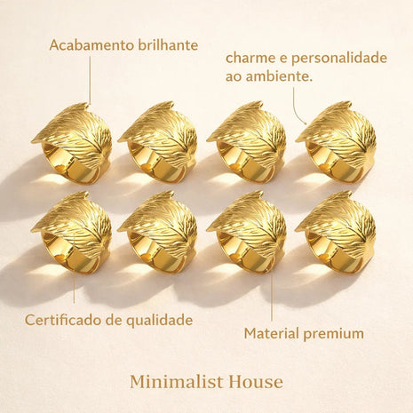 Anel de guardanapo - Folha 12Pcs