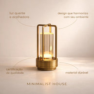 Luminária recarregável - Cristal