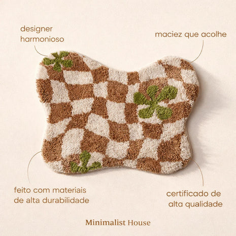 TUFF - Tapete xadrez irregular macio