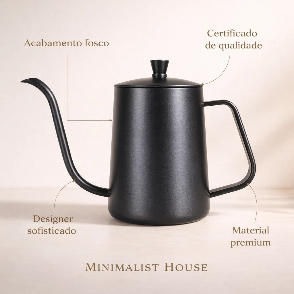 Drip Kettle chaleira 350ml 600ml café bule de chá antiaderente - Cisne